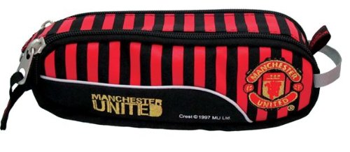 Official Licensed GENUINE Manchester ENHANCING Pencil Case w/ 2 Zippers (!!) - Licesned Manchester United Merchandise