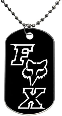 Sports Fox Racing Custom Dog Tag with Neck Chain, Aluminum Oval Dog Tag Necklace Design by Adida Bana