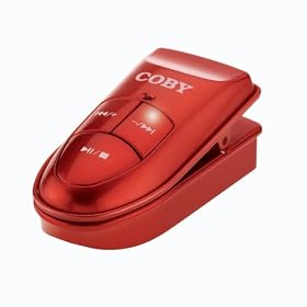 Coby MP-C582 Clip MP3 Player 1 GB - Red by Coby