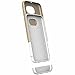 Galaxy S6 Case - VENA [iSlide+] Ultra Slim Hard Rubber-Coated Hybrid Case TPU Cover for Samsung Galaxy S6 (Champagne Gold/White)