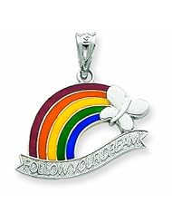 14k White Gold Fleur De Lei Charm