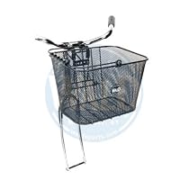Wald 933 Front Mesh Quick Release Bicycle Basket (13 x 9.75 x 9, Black, 13X9.75X9)