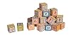 Made in USA Lowercase Alphabet Blocks