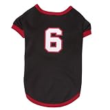 41mRGYIBAML. SL160  Casual Canine Polyester Game Day Dog Jersey, X Small, 10 Inch, Beach Black