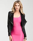 bebe Asymmetrical Leatherette Jacket