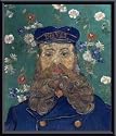 Art Poster Metal Framed Print - Head of the Postman Joseph Roulin - Artist: Vincent Van Gogh- Poster Size: 20 X 16