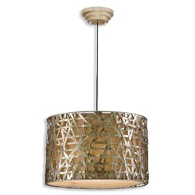 41mRK1eGTqL. SL500 AA280  Uttermost 21108 Alita Champagne Metal Hanging Shade