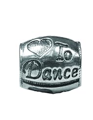Sterling Silver Love to Dance Zable Bead Charm bz1737