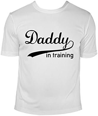 Graphic Tees for Men Dad Daddy in Training Mens T-Shirt Funny Tees for Men Sports Father's Day Gift White Classic Basic Summer Shirts XXL
