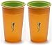 Translucent Wow Cup with Freshness Lid - 9 oz - Orange/Green - 2 Count