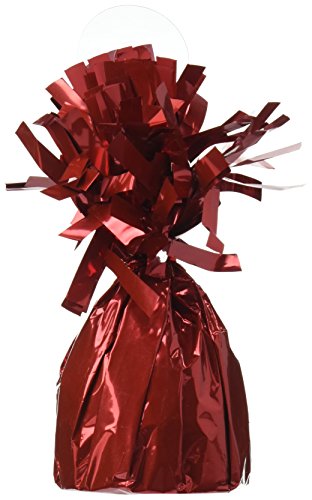Unique Foil Fringe Foil Balloon Weight - Red, 1 Pc
