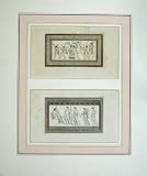 Antique Greek Winged Man Music Women Costumes Print