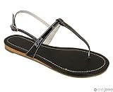 PATENT T-STRAP SANDAL