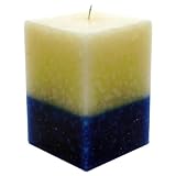 41mRS78iuYL. SL160  Dual color Square Pillar Candle   Blue/Ivory   4X6   C491