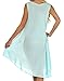 Sakkas 117 Watercolor Palm Tree Tank Caftan Short Dress - Turquoise/One Size