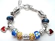 Blue Live Love Golf Mantra Bead Bracelet