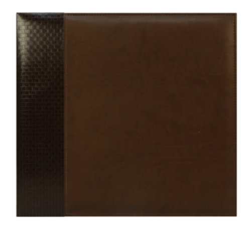 CR Gibson Deluxe 12x12 sheet Scrapbook with CD Storage Pocket, Heritage Fashion Truffle, 15-Count.