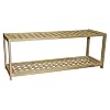 2 Tier Rubberwood Shoe Rack Shelf Storage