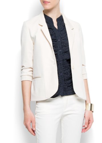 Mango Womens Single Button Closure Blazer