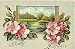 Happy Birthday Floral And Landscape Postcard