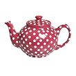 Retro Red Polka Dot Spot Teapot Traditional Style