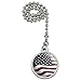 US American Flag Stars and Stripes Waving United States USA Ceiling Fan and Light Pull Chain