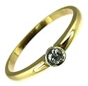 9ct Yellow Gold Ladies 10pt Diamond Solitaire Engagement Ring