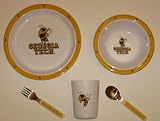 GEORGIA TECH YELLOW JACKETS Team Logo 5 Piece Baby Child Dinner Set ( Sipping cup, Plate,... by Duckhouse