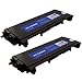 2PK Set of Brother DR-350, TN-350 Remanufactured / Compatible Toner Cartridges - 1 ea of Black, Black