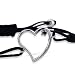 Divas Diamond Sterling Silver Heart String Bracelet with Genuine Black Diamond