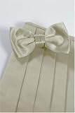 Bowtie and Cummerbund Set - Luxury Satin Bamboo