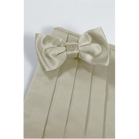 Bowtie and Cummerbund Set - Luxury Satin Bamboo