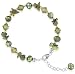 Sterling Silver Tan Swarovski Crystal 7 to 9 adjustable Bracelet With Lobster Clasp