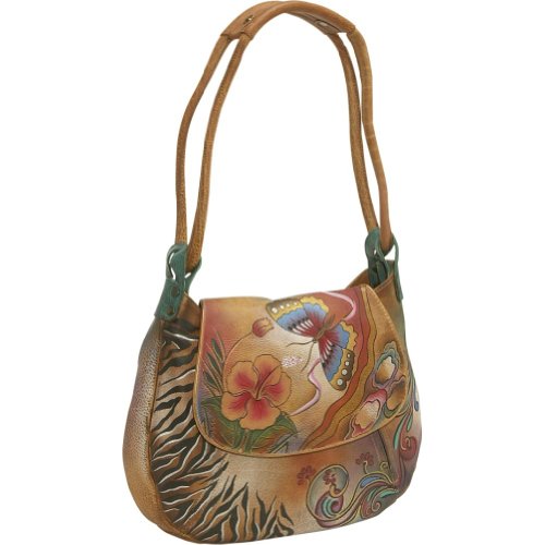 Anuschka Medium Hobo Flap: Collage