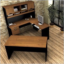 Tuscany Brown and Black Bestar Innova U-Desk