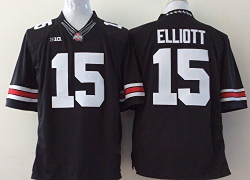 Men's NCAA Football Shirt Ohio State Buckeyes NO.15 Elliott NCAA Black Men's Ohio State Buckeyes Football Jersey