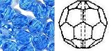 Swarovski Strass Medium Sapphire 100 Beads With Lazer Logo Etched 6mm # 8502-6