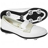 Callaway Ladies Moc Slip-On Golf Shoes White/Sandwash Patent 5