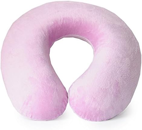 Large Memory Foam Travel Pillow by TravelBasics | Best Neck Support Travel Pillow | Luxury Contouring Memory Foam Pillow | U-Shaped | Ideal Neck Pillow For Airplane & Car Travel (Lavender)