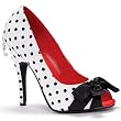 Penthouse Women's PH511-PAIGE, 4.5" Microfiber Satin Peep-Toe Pump.