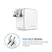 Wall Charger, Maxboost 4.8A 24W Dual USB Universal Portable Charger with mSmart Technology, Foldable Plug for iPhone 7 6/6S Plus, 5/5S, iPad Pro, Galaxy S7, S6 Edge Plus, S5, Nexus, HTC & more [White]