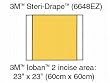 3M Ioban 2 Antimicrobial Incise Drape, 35" X 23", 10bx/4cs
