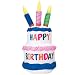 GEMMY Plan-A-Party Happy Birthday Cake - Airblown Party Inflatable Tabletop Centerpiece_s-1