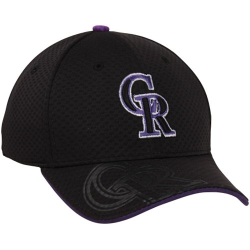 New Era Colorado Rockies Youth Jr. Gel ACL 39THIRTY Flex Fit Hat - Black