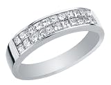 Diamond Wedding Anniversary Ring 2/3 Carat (ctw) in 14K White Gold