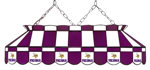 Imperial Minnesota Vikings Licensed 40-Inch Rectangular Stained Glass Billiard Table Light
