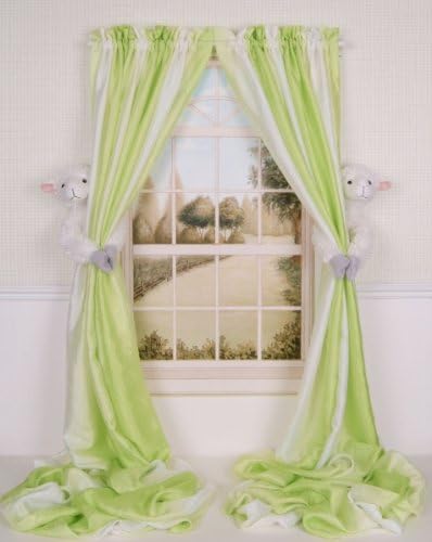 Curtain Critters ALWTLB170909SET Plush Barnyard Lamb Curtain Tieback Toy Set- 2