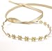 Gold Metallic Flower Wrap Headband with Swarovski Crystals