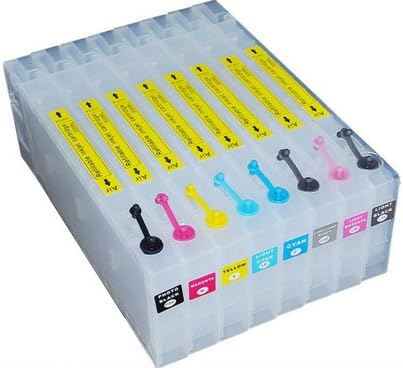 8 - Refillable Ink Cartridge Epson 7880 with Chip Resetter