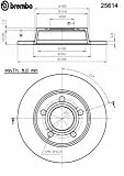 Brembo 25614 Rear Disc Brake Rotor